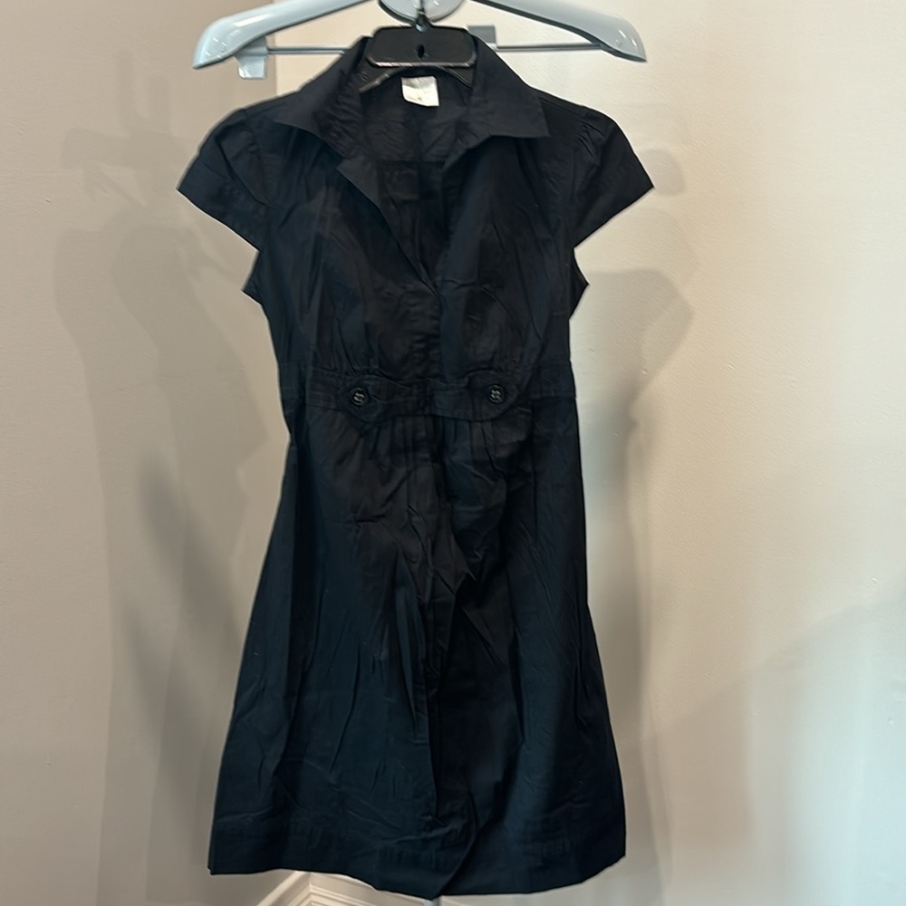 Motherhood Black Collar Dress, size S